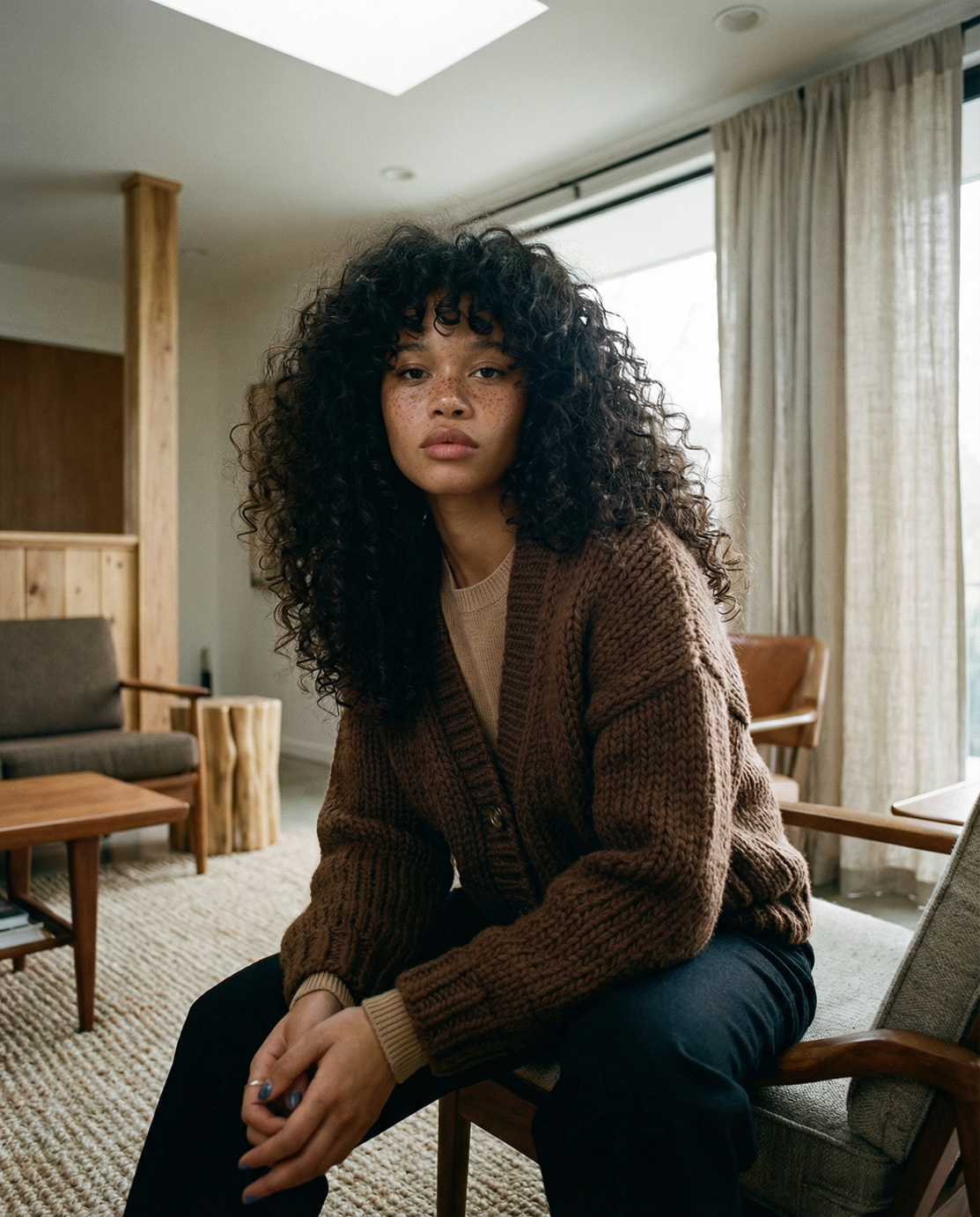 Cardigan N°15 court chocolat LeGarage Knitwear