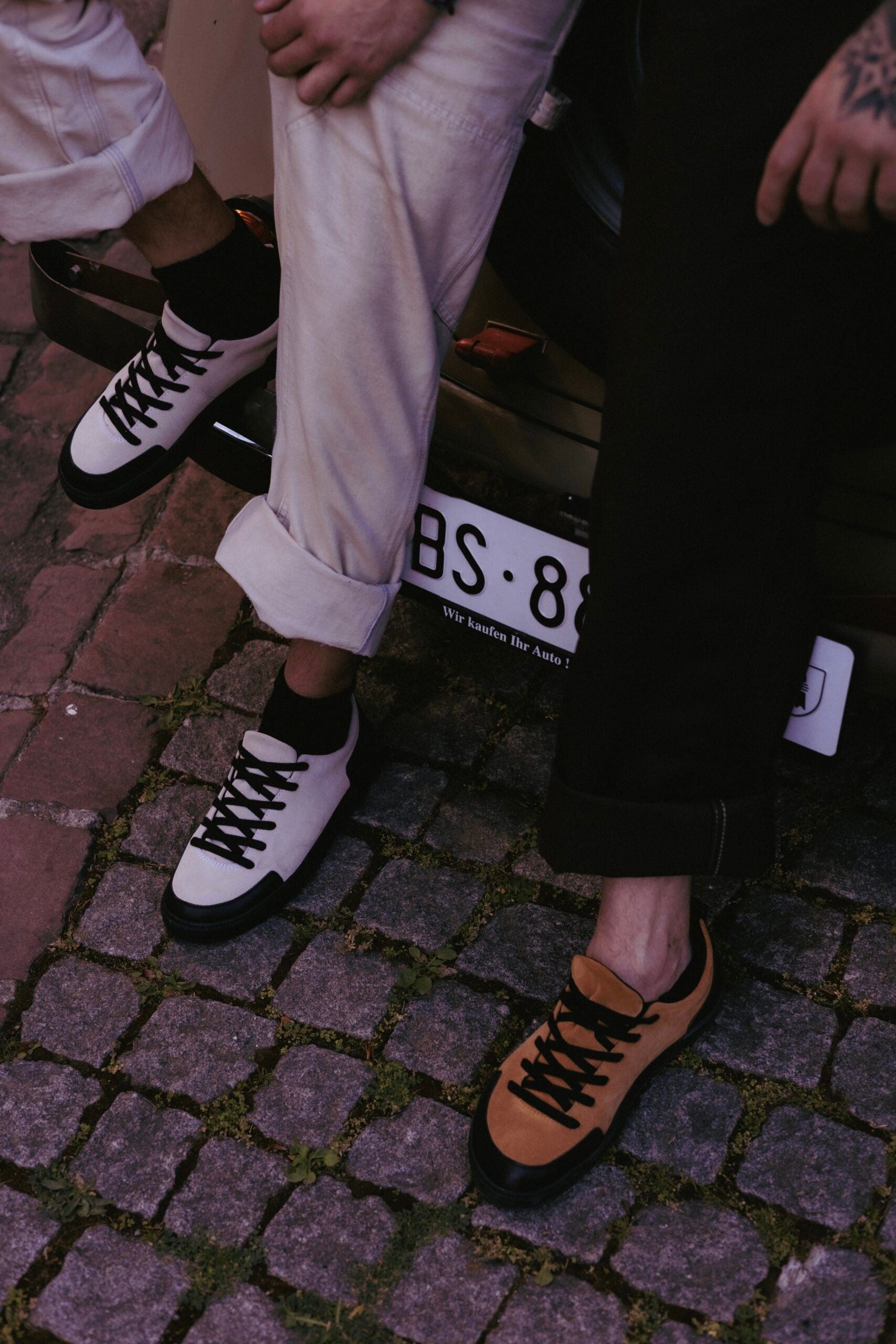 Baskets unisexes en cuir blanc TOKU Portland