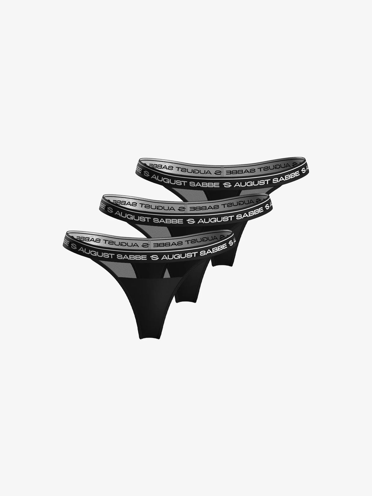String taille mi-haute - Signature - Lot de 3 - Noir