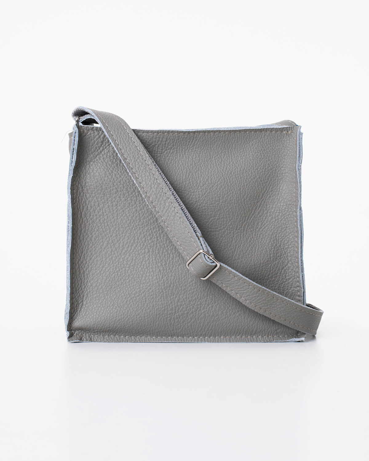 Sac à bandoulière en cuir Folk 1 gris clair - Trendbag