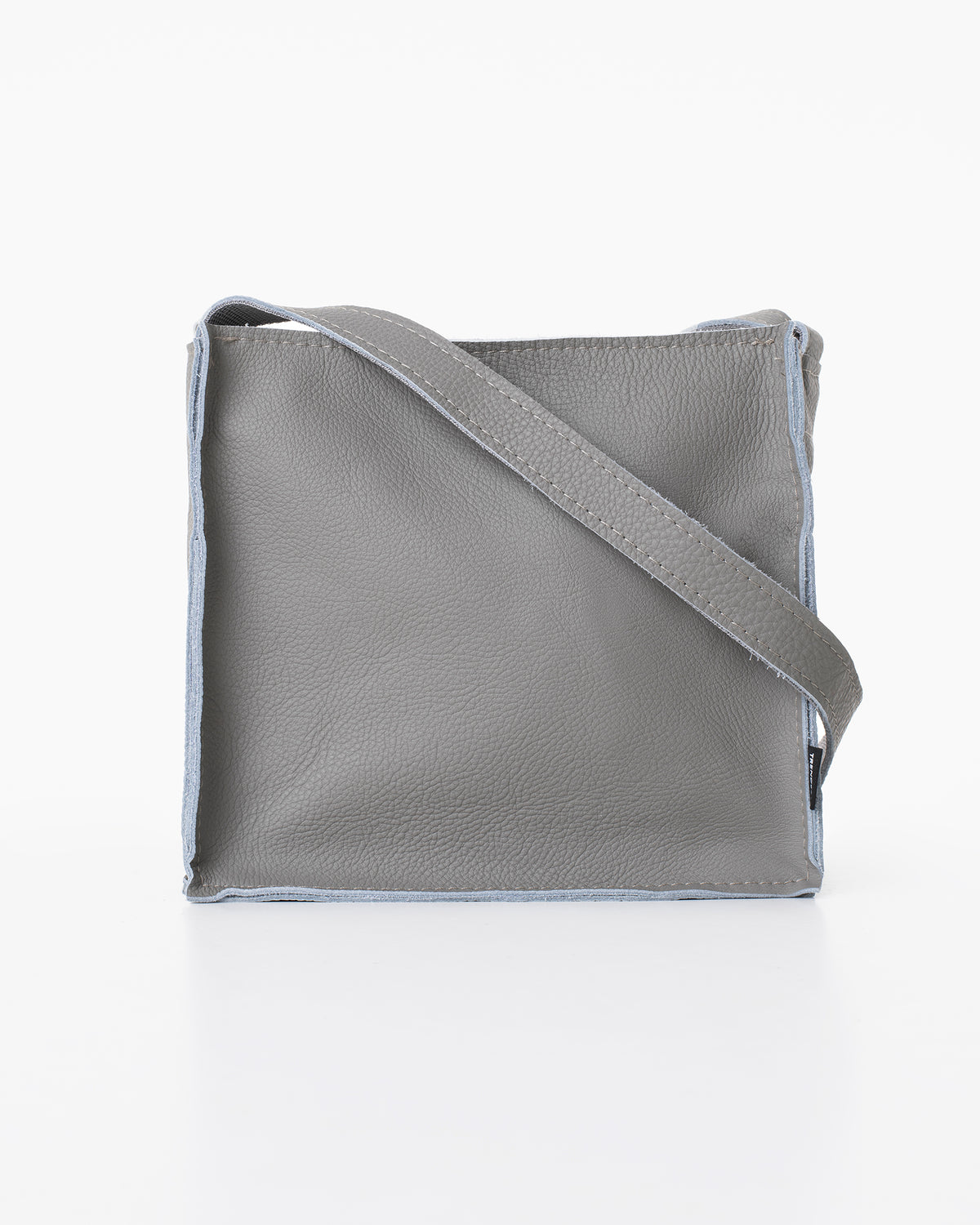 Sac à bandoulière en cuir Folk 1 gris clair - Trendbag