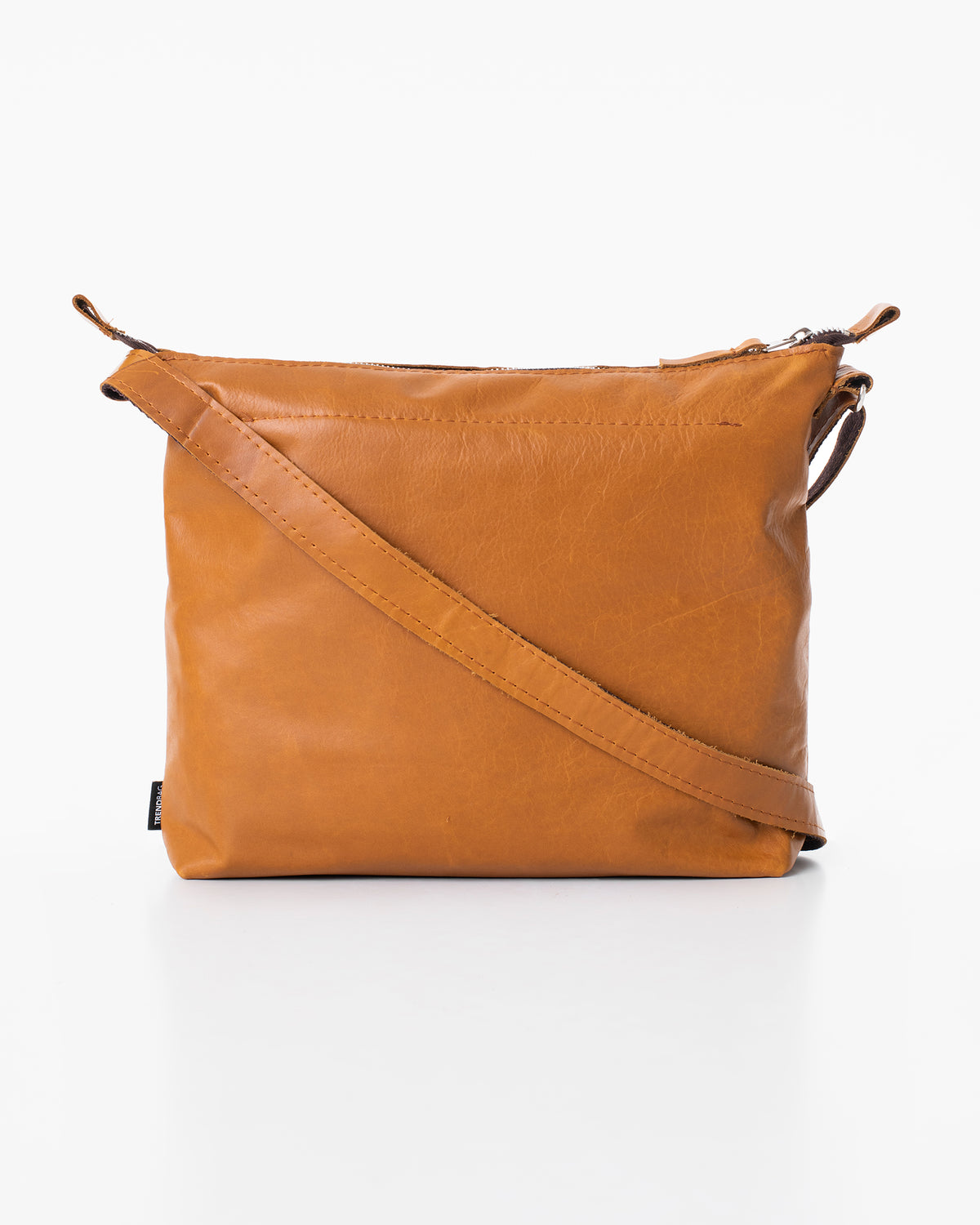 Sac à bandoulière en cuir Anet L caramel - Trendbag