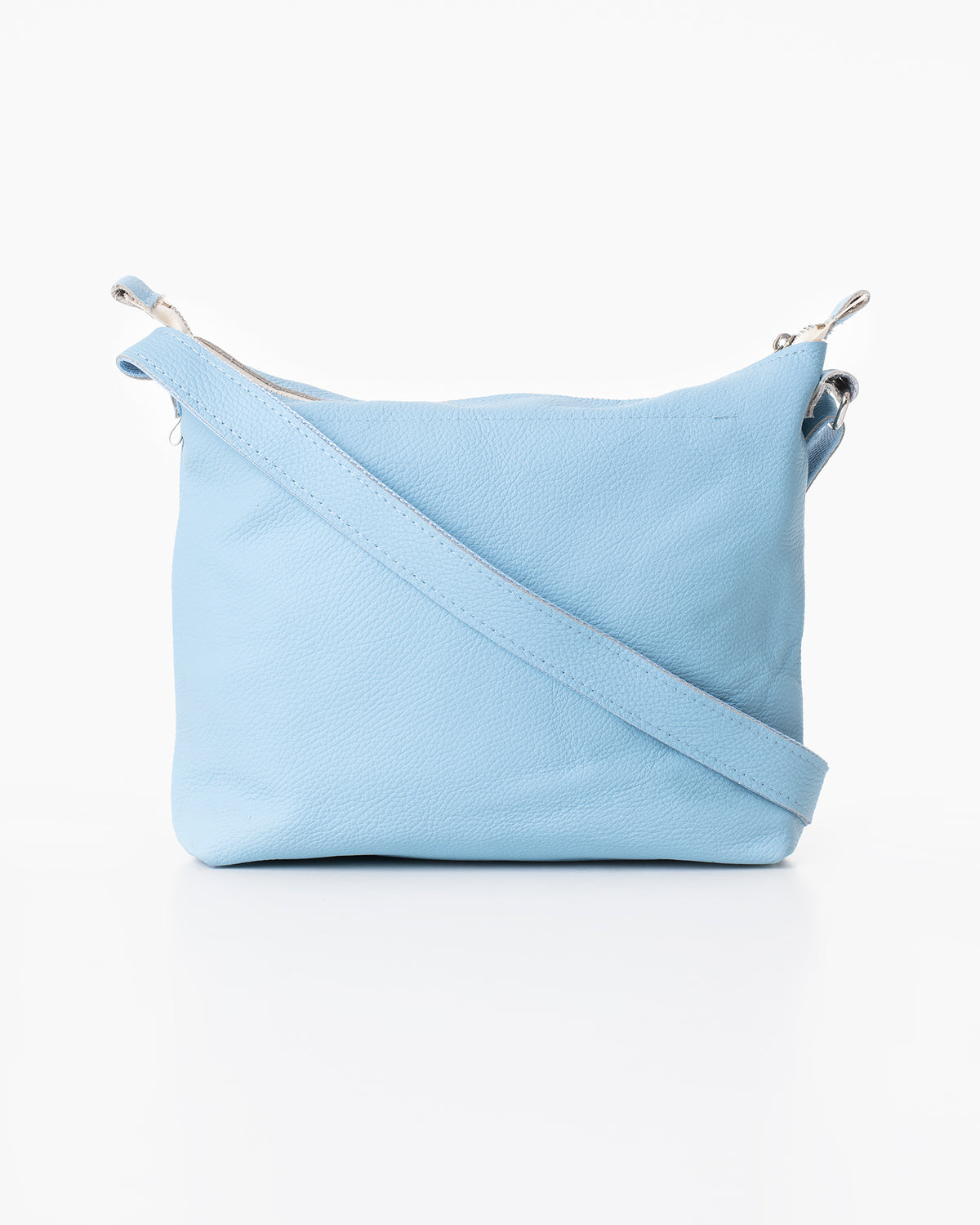 Sac à bandoulière en cuir Anet L bleu clair - Trendbag