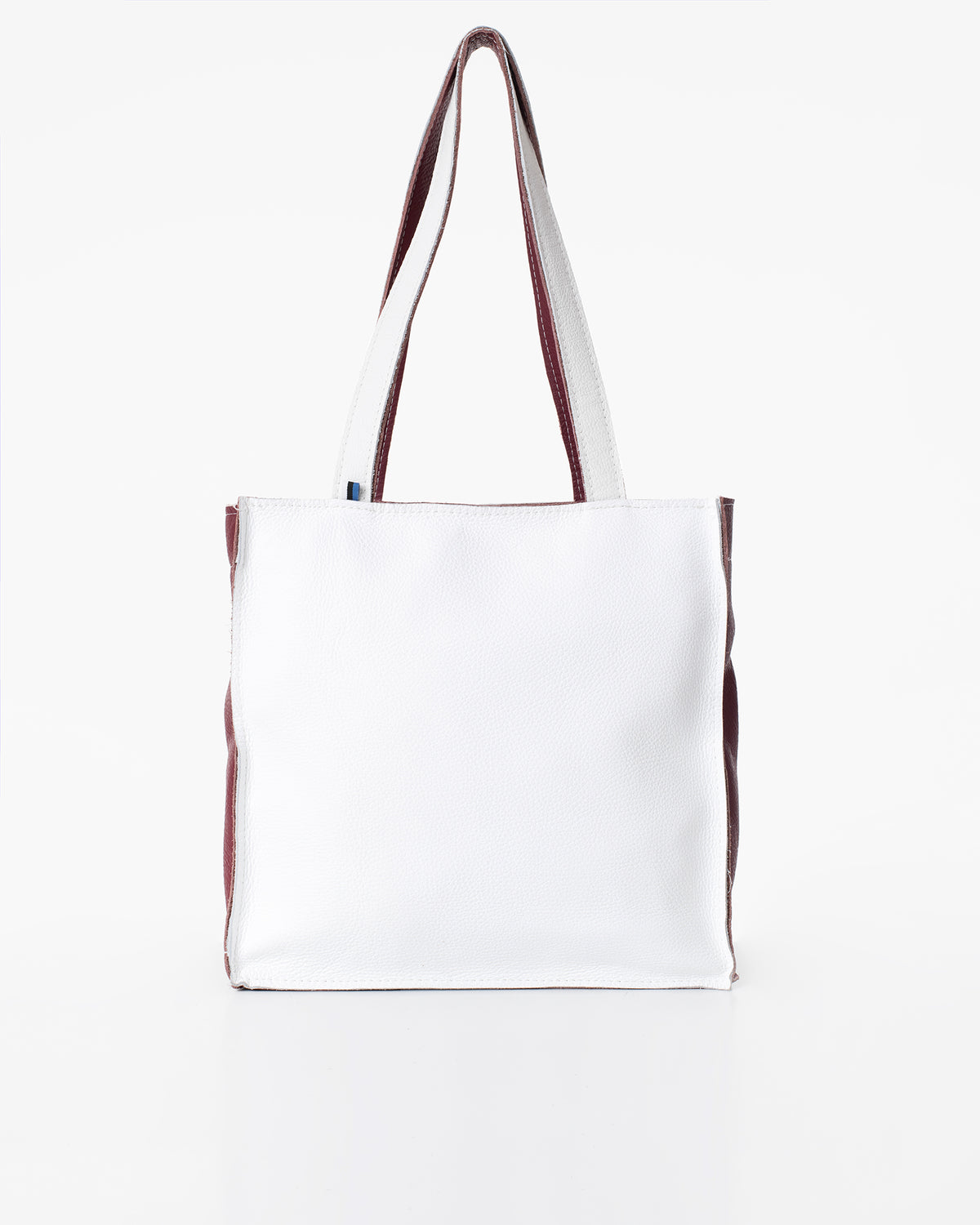 Sac cabas en cuir Folk 2 blanc - Trendbag