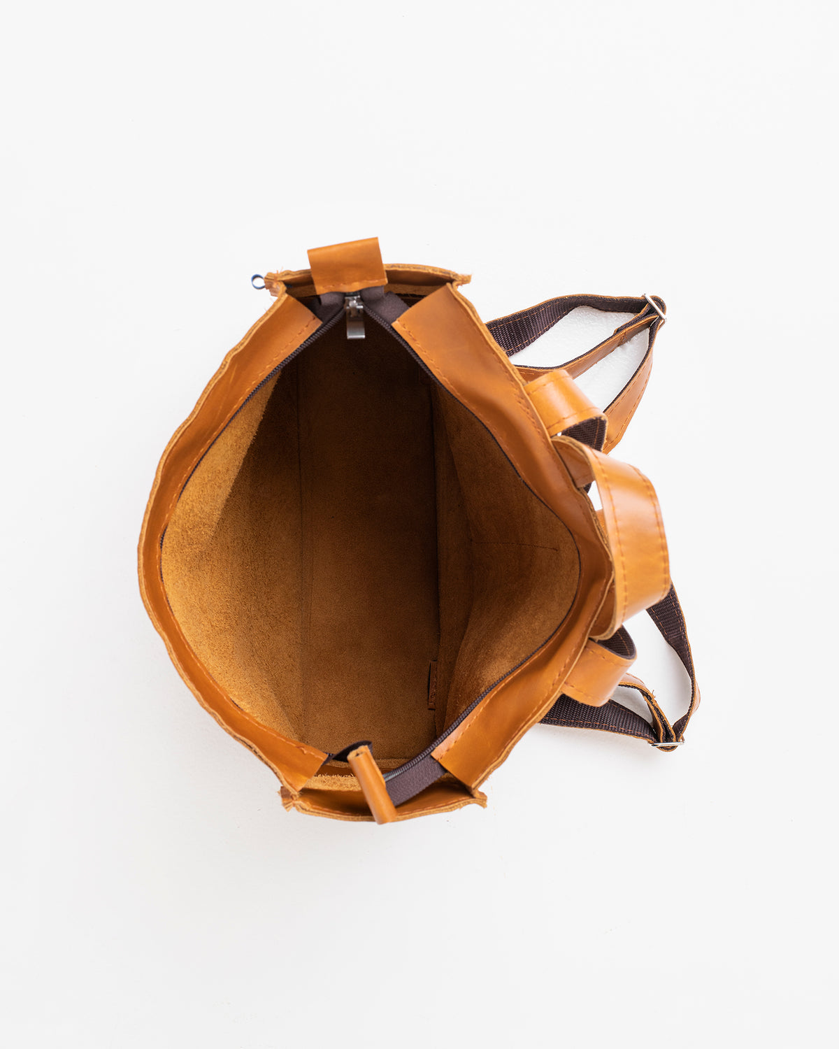 Sac à dos en cuir Folk 2 caramel - Trendbag