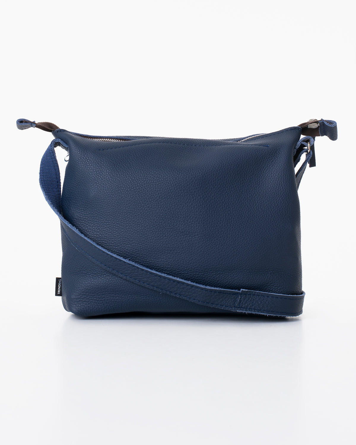 Sac à bandoulière en cuir Anet L bleu foncé - Trendbag