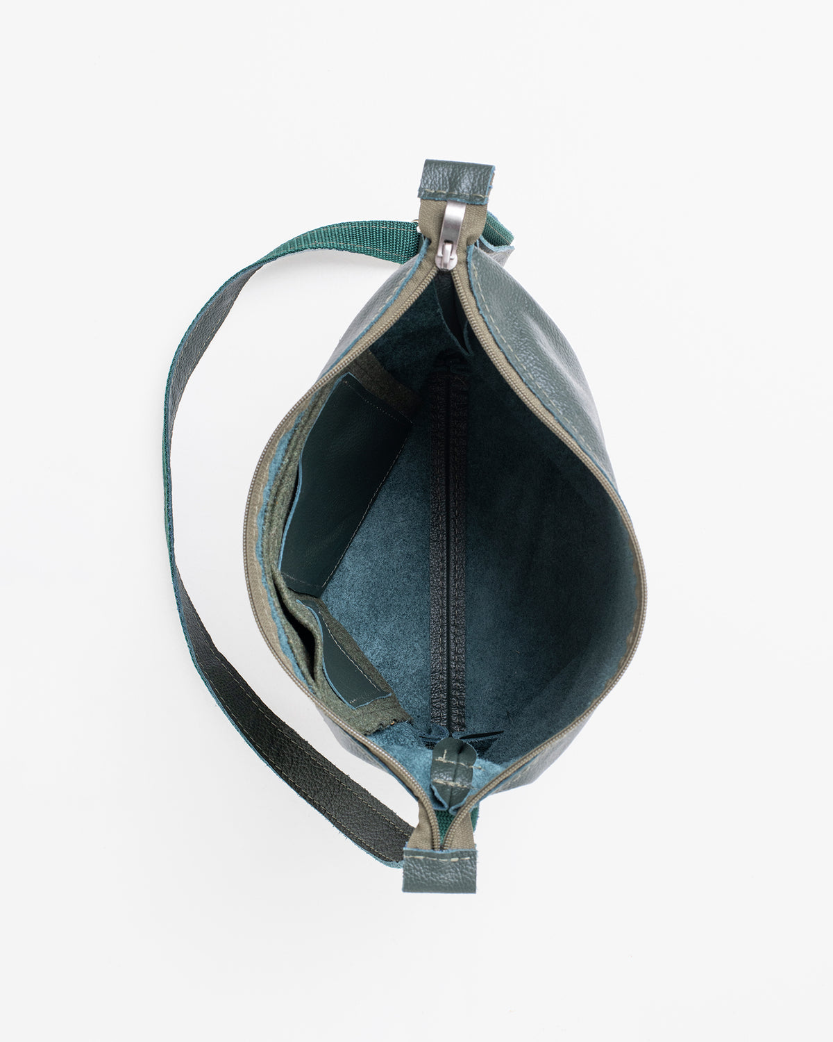 Sac à bandoulière en cuir Anet L gris foncé - Trendbag
