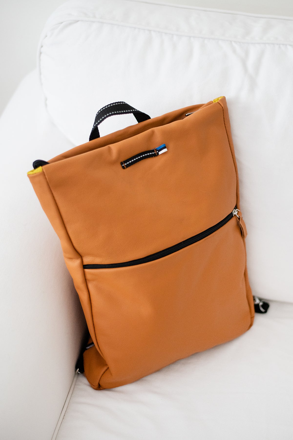 Sac à dos en cuir Barbara Calvados - Trendbag