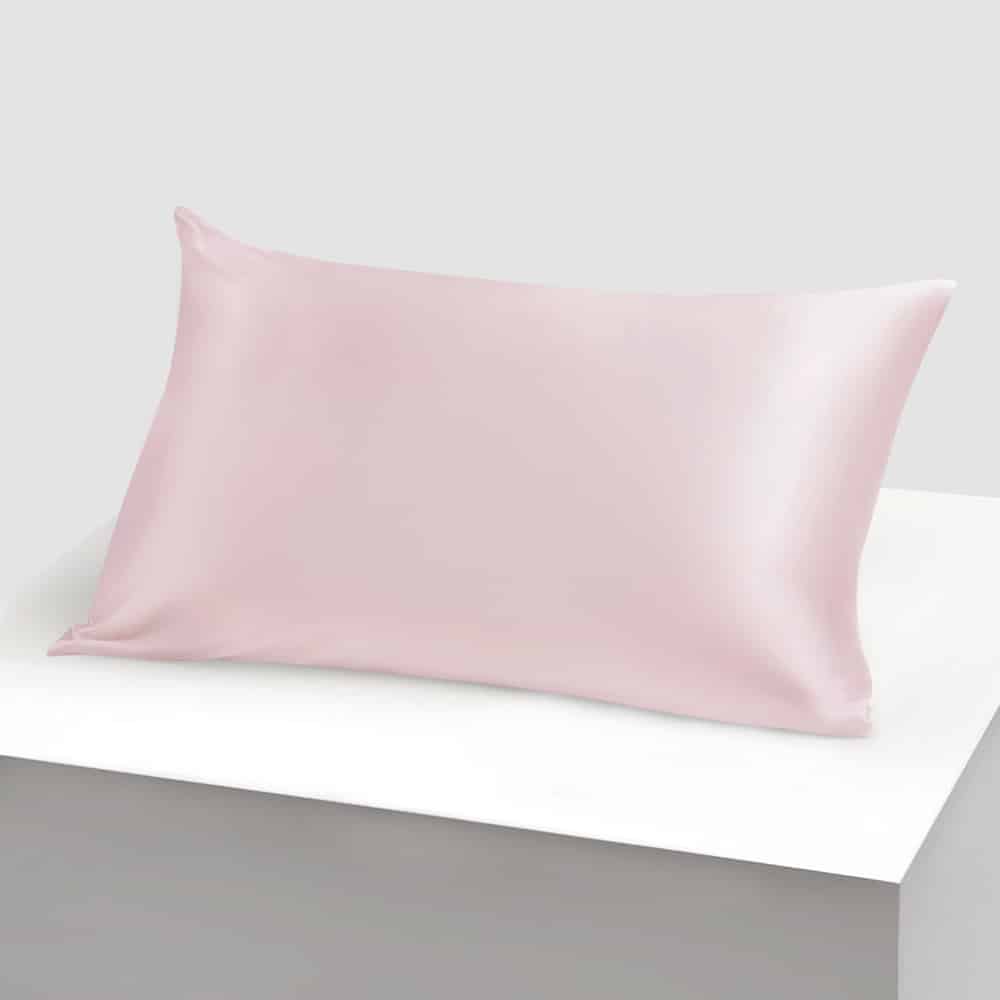 Moonsilk, taie d’oreiller en soie de mûrier 22 mommes, coloris rose poudré