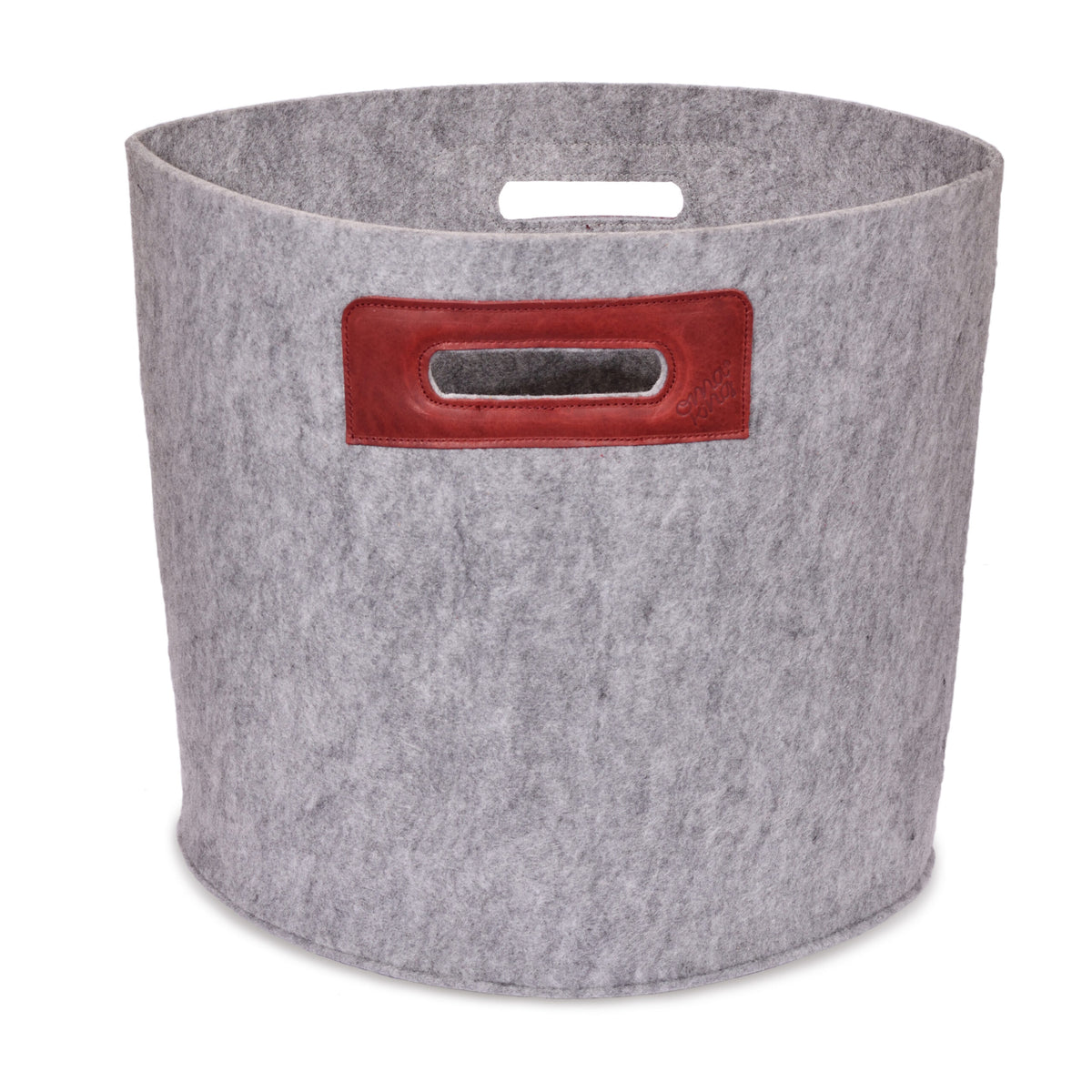 Panier en feutre gris et bordeaux - Omaking, 30 L, photo 1