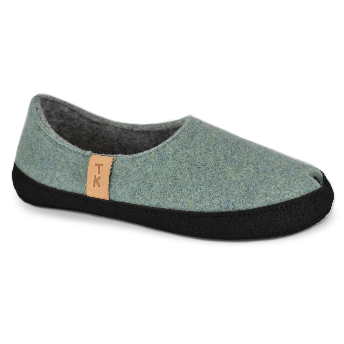 Chaussons en feutre de laine vert menthe - TOKU Budapest, photo 1