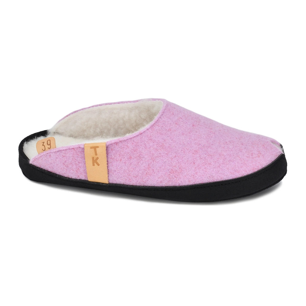 Chaussons en laine d'agneau rose clair - TOKU Brussels, photo 4