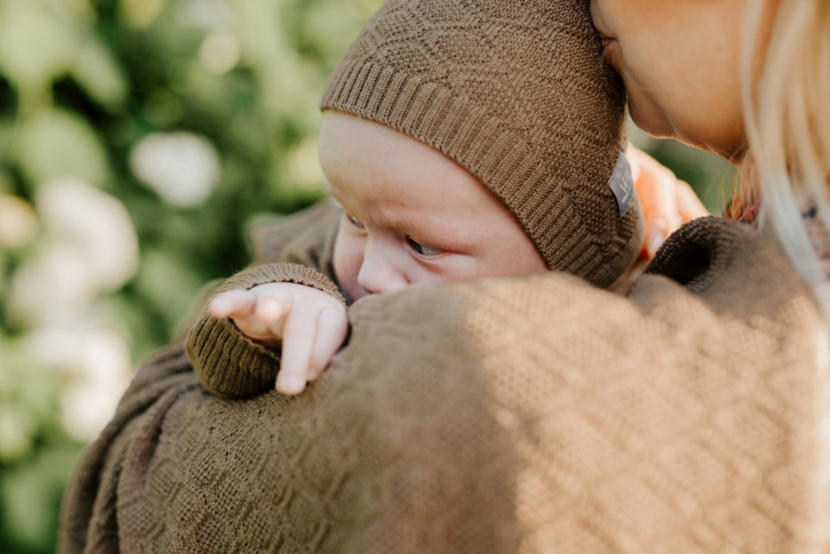 Coffret naissance HOPE, couverture et bonnet en mérinos, Wool In Love