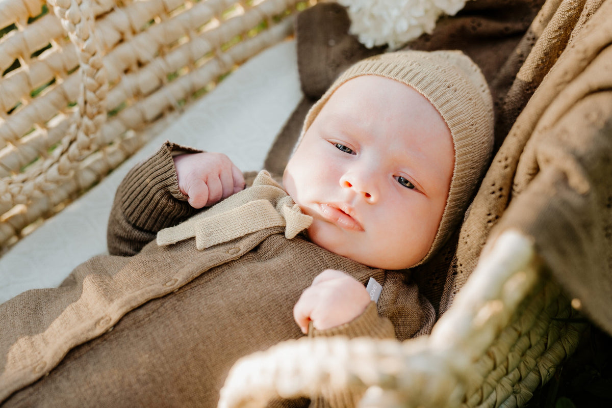 Coffret naissance JOY, couverture, combinaison et bonnet, Wool In Love