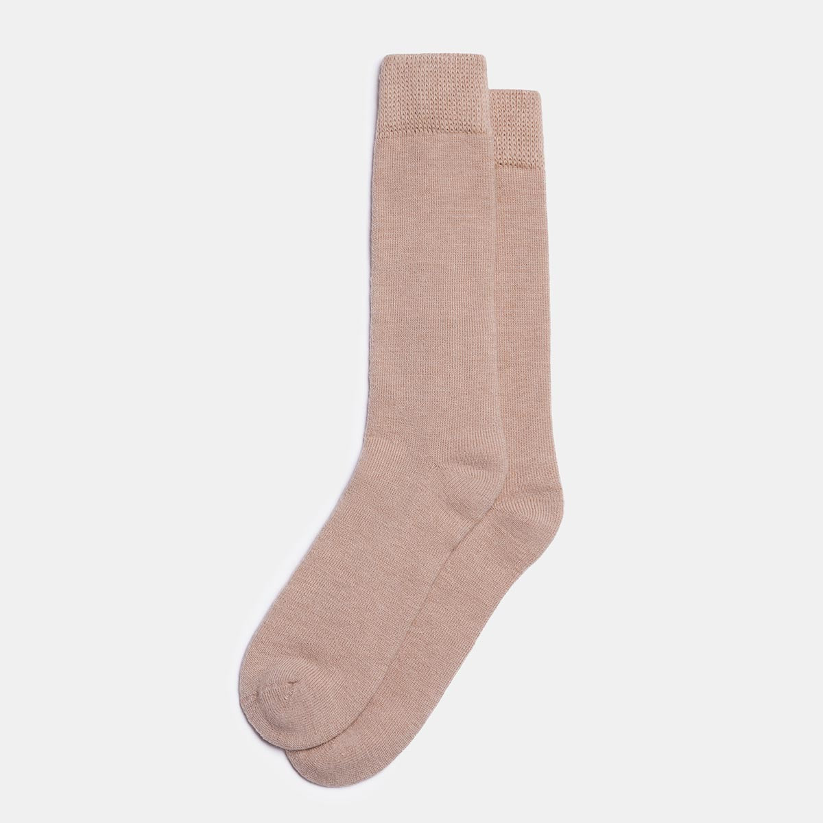 Chaussettes courtes en laine d'alpaga beige naturel, vue produit