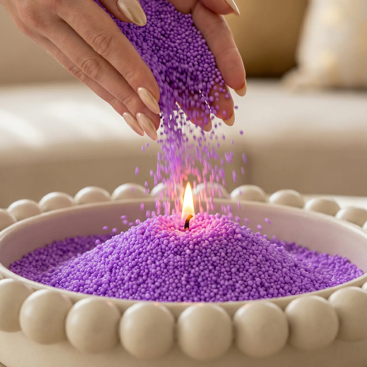 Amethyst Unscented Candle Sand Refill, 1kg