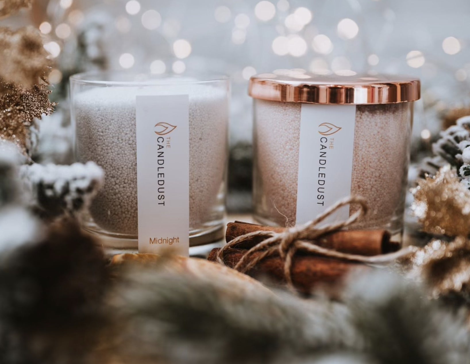 Bougie en poudre Candledust en pot de verre parfum Minuit 160 g, vue éditoriale