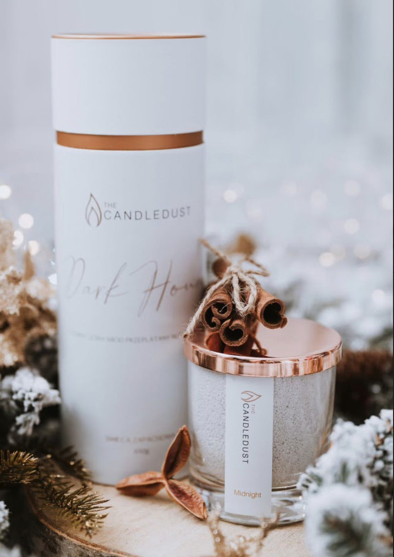 Bougie en poudre Candledust en pot de verre parfum Nordic Lights 160 g