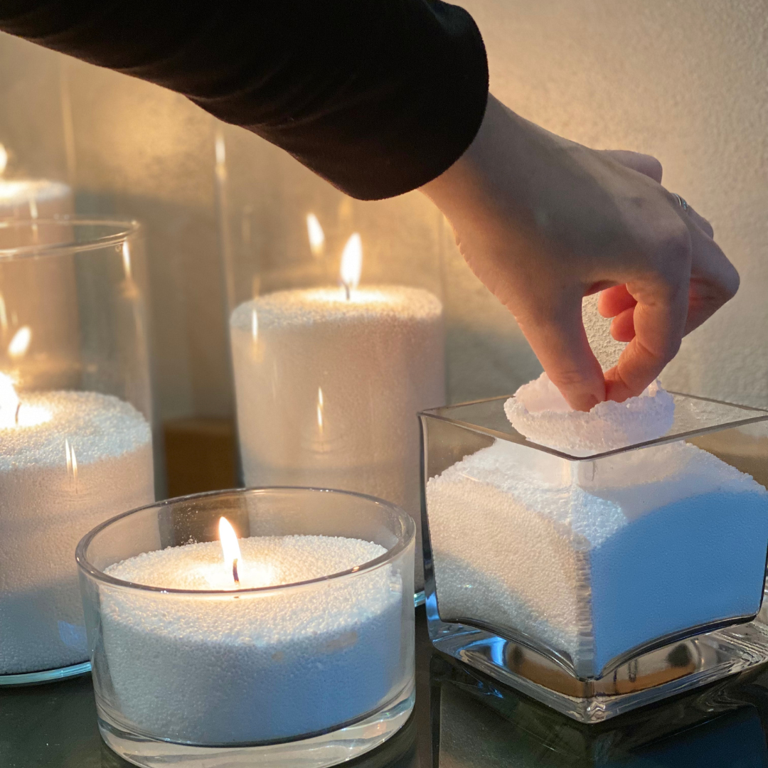 Mèches pour bougie en poudre Candledust, vue éditoriale