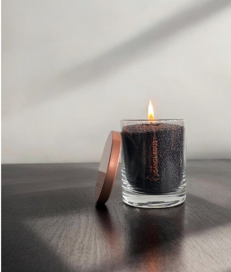 Recharge bougie en poudre Candledust sans parfum noir 330 grammes, vue détaillée