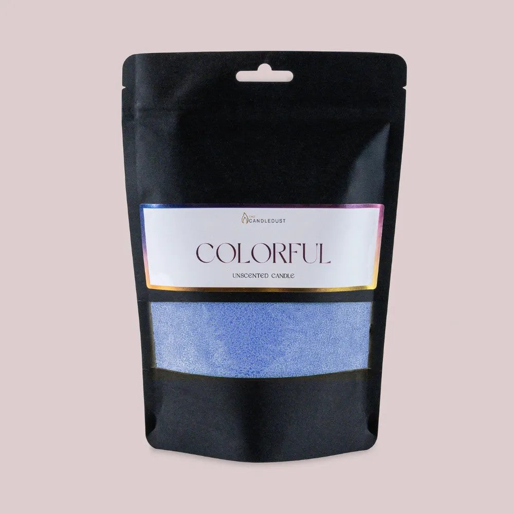 Recharge bougie en poudre Candledust sans parfum bleu foncé 330 grammes, vue finale