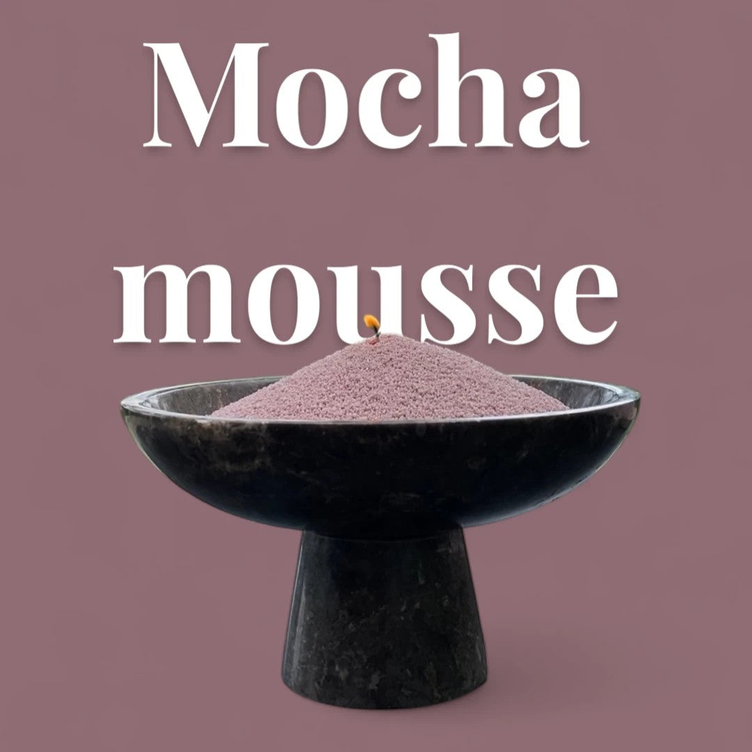 Recharge bougie en poudre Candledust sans parfum mocha mousse 330 grammes, vue alternative
