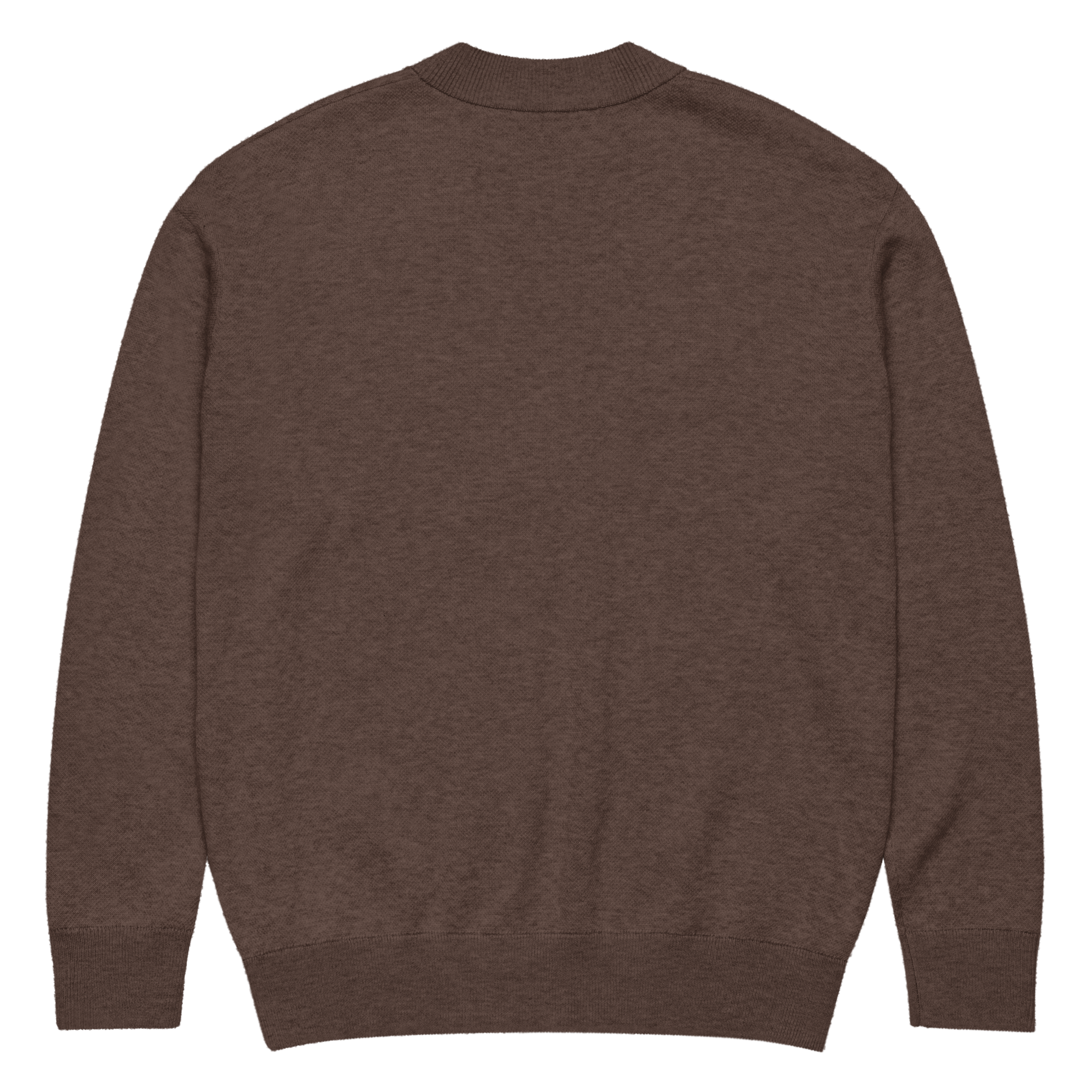 Cardigan marron col V unisexe