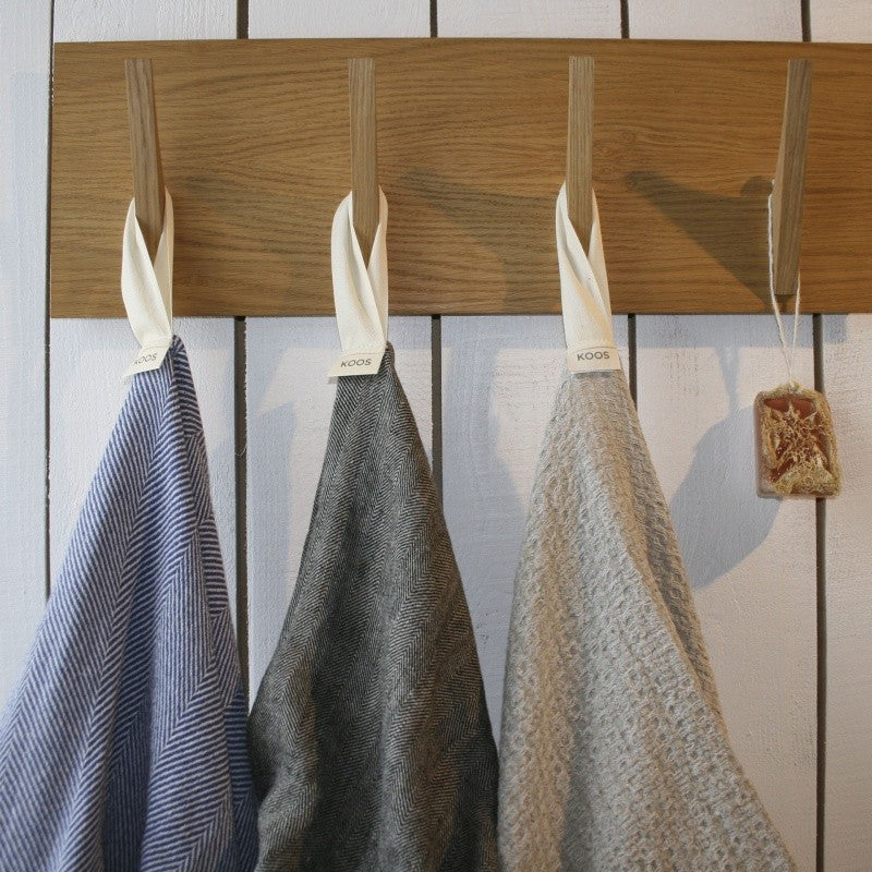 Grande serviette en lin gris Hertwill, grande dimension volume textile