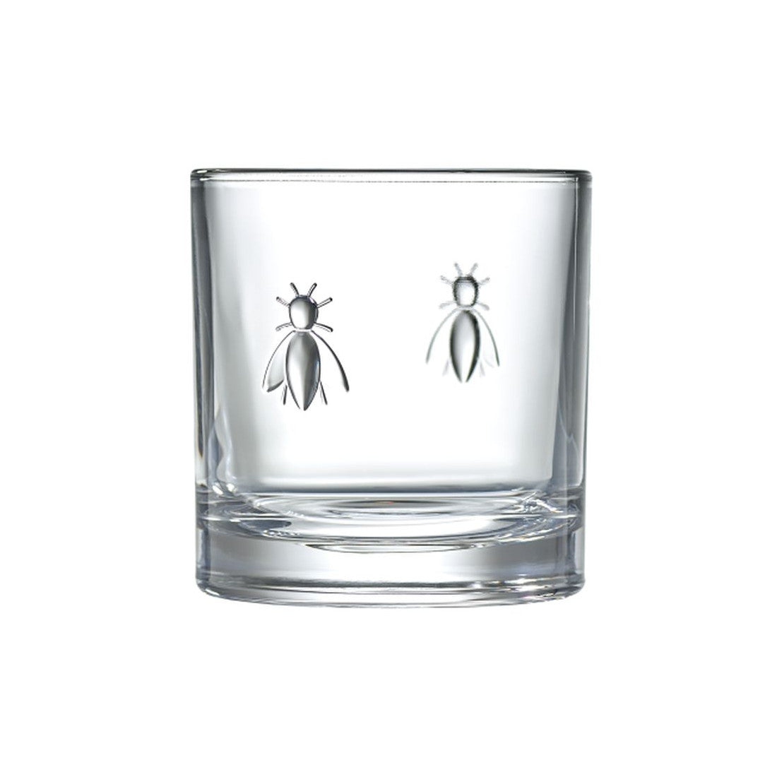 Coffret 4 verres à whisky abeille ABEILLE 250 ml, verre pressé épais