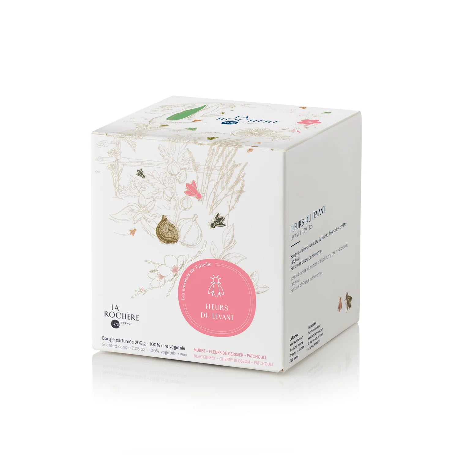 Bougie parfumée fleur de cerisier Fleurs du Levant ABEILLE 55 heures, vue alternative