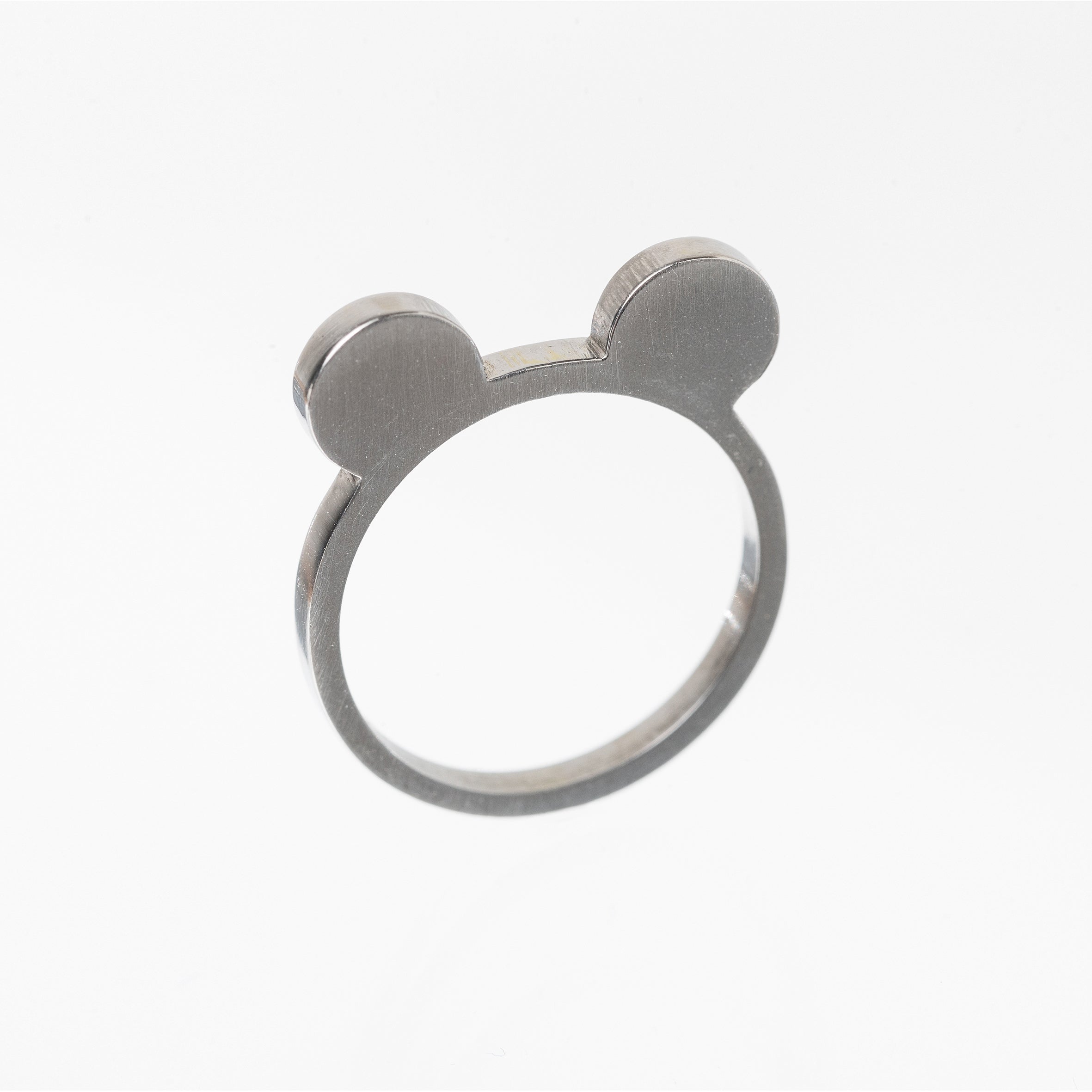 Bague Lentsius modèle Auris en acier inoxydable motif ours, vue finale