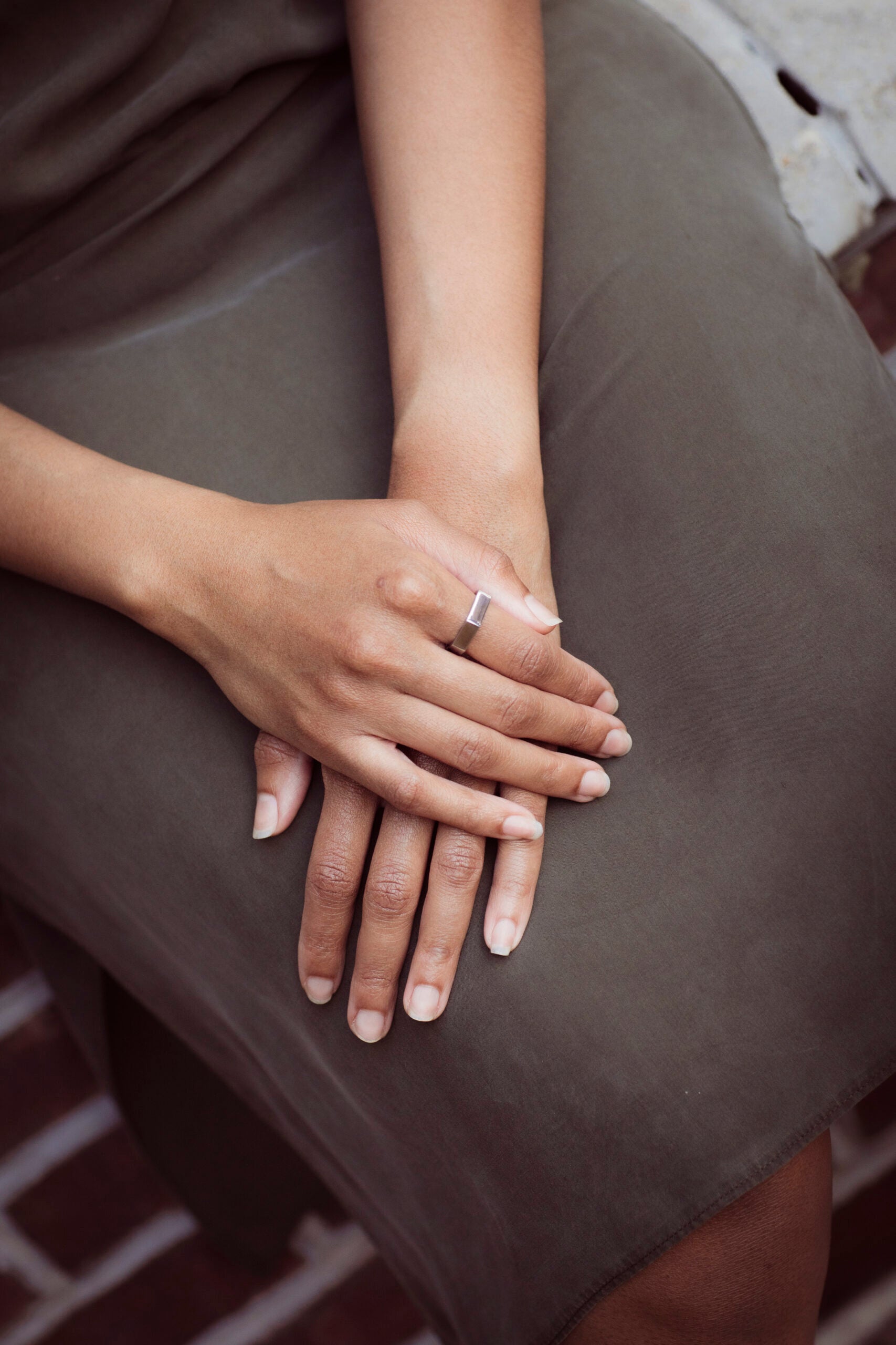 Bague Lentsius modèle Plico en acier inoxydable, vue produit