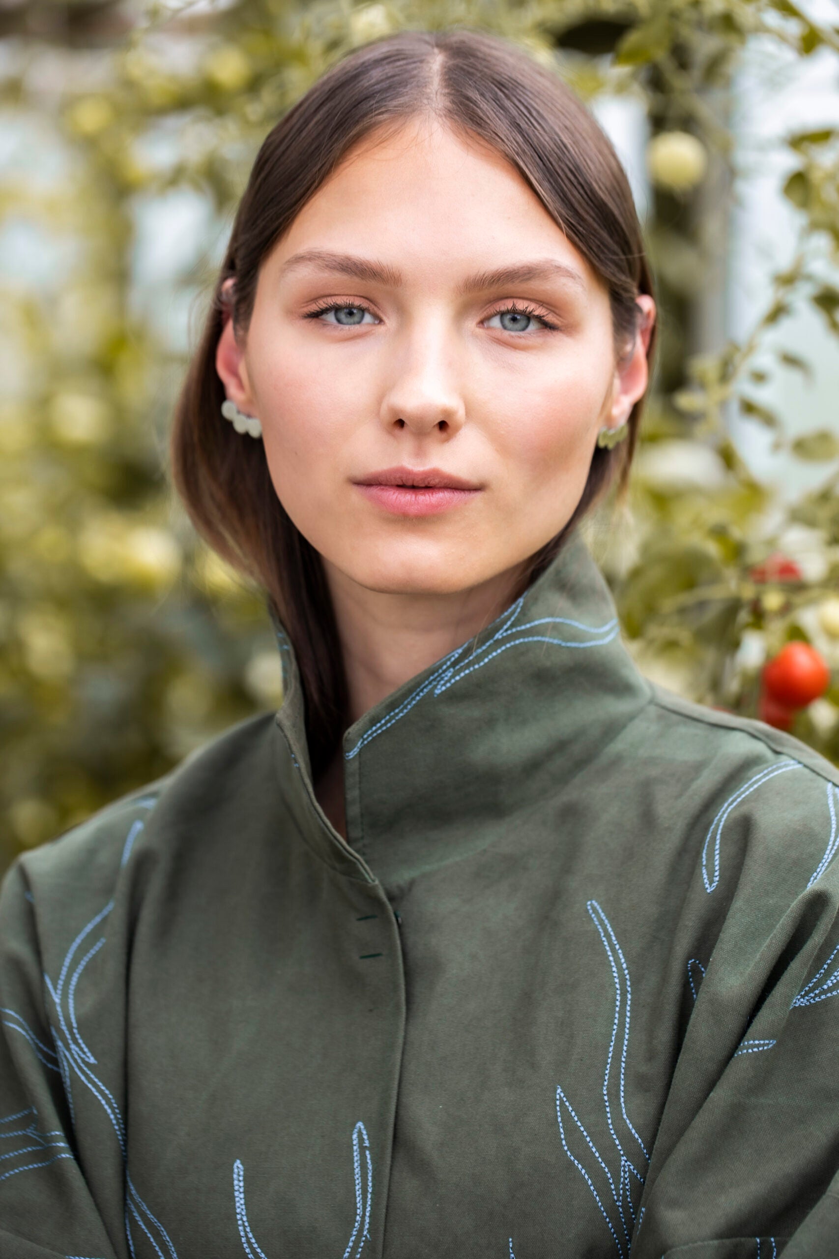 Boucles d'oreilles Lentsius modèle Baca en acier inoxydable, vue produit