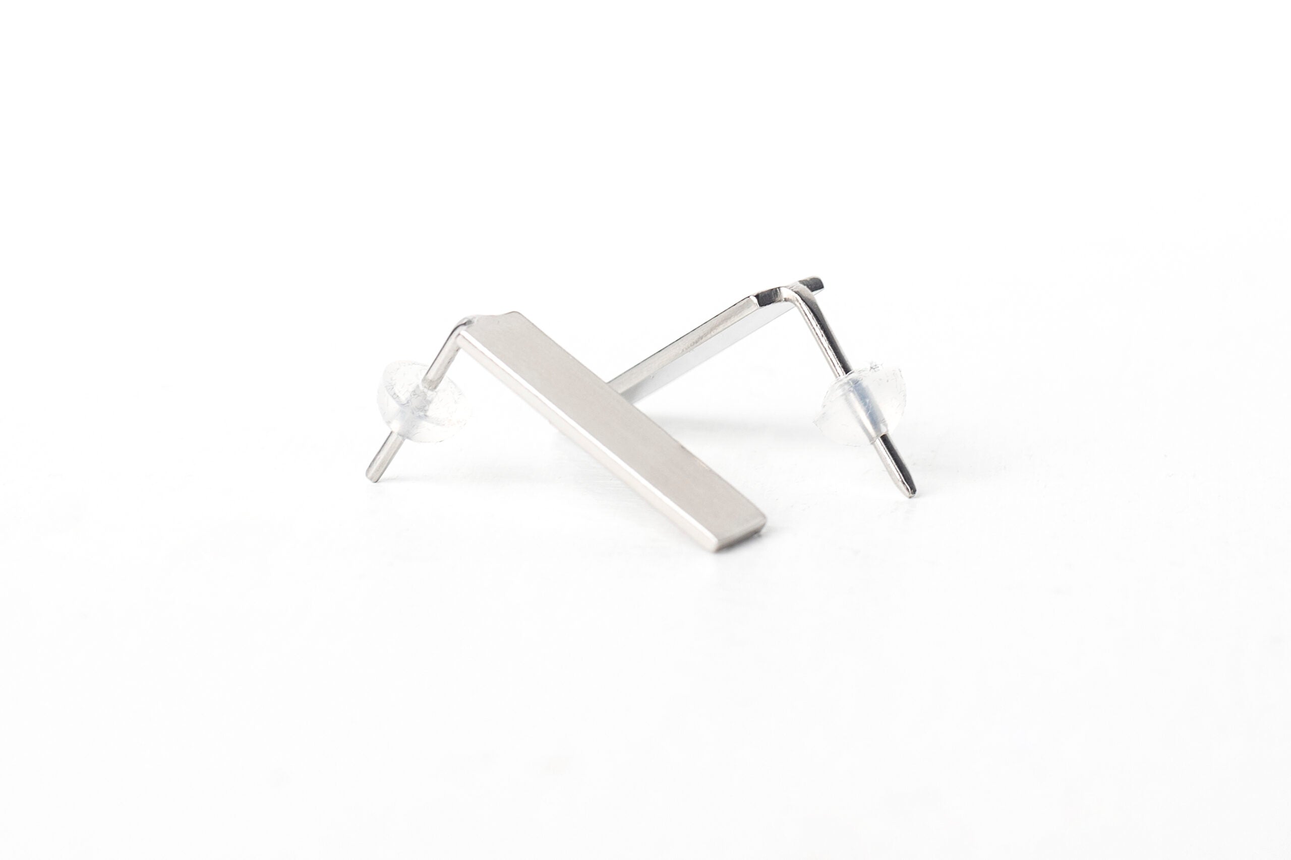 Boucles d'oreilles modèle Corner argent, vue alternative