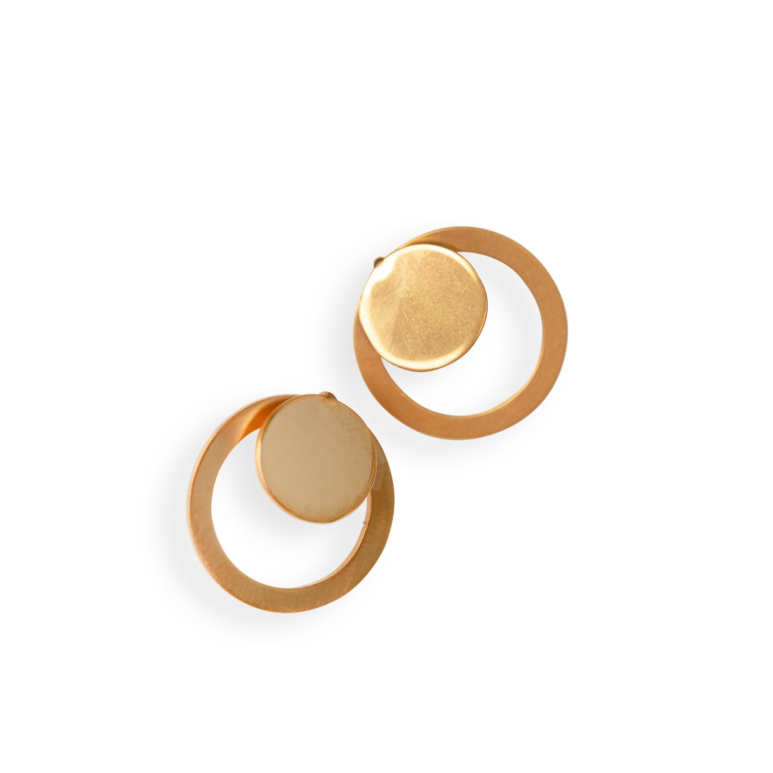 Boucles d'oreilles modèle Luna finition Sunlit, vue finale