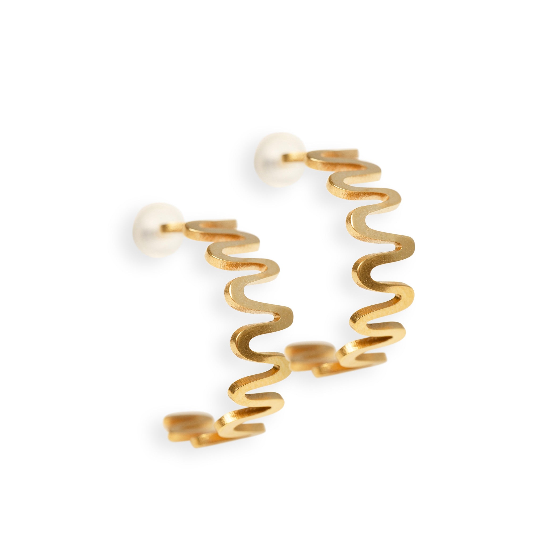Boucles d'oreilles modèle Vena finition Sunlit, vue finale