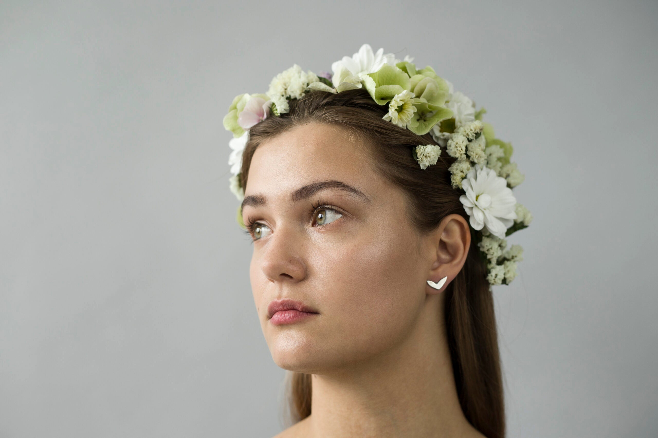 Boucles d'oreilles modèle Vola argent, vue alternative
