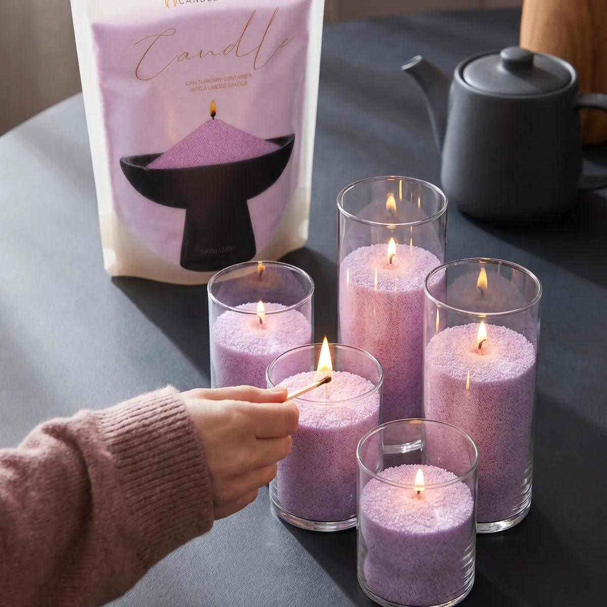 Lilac Unscented Candle Sand Refill, 1kg