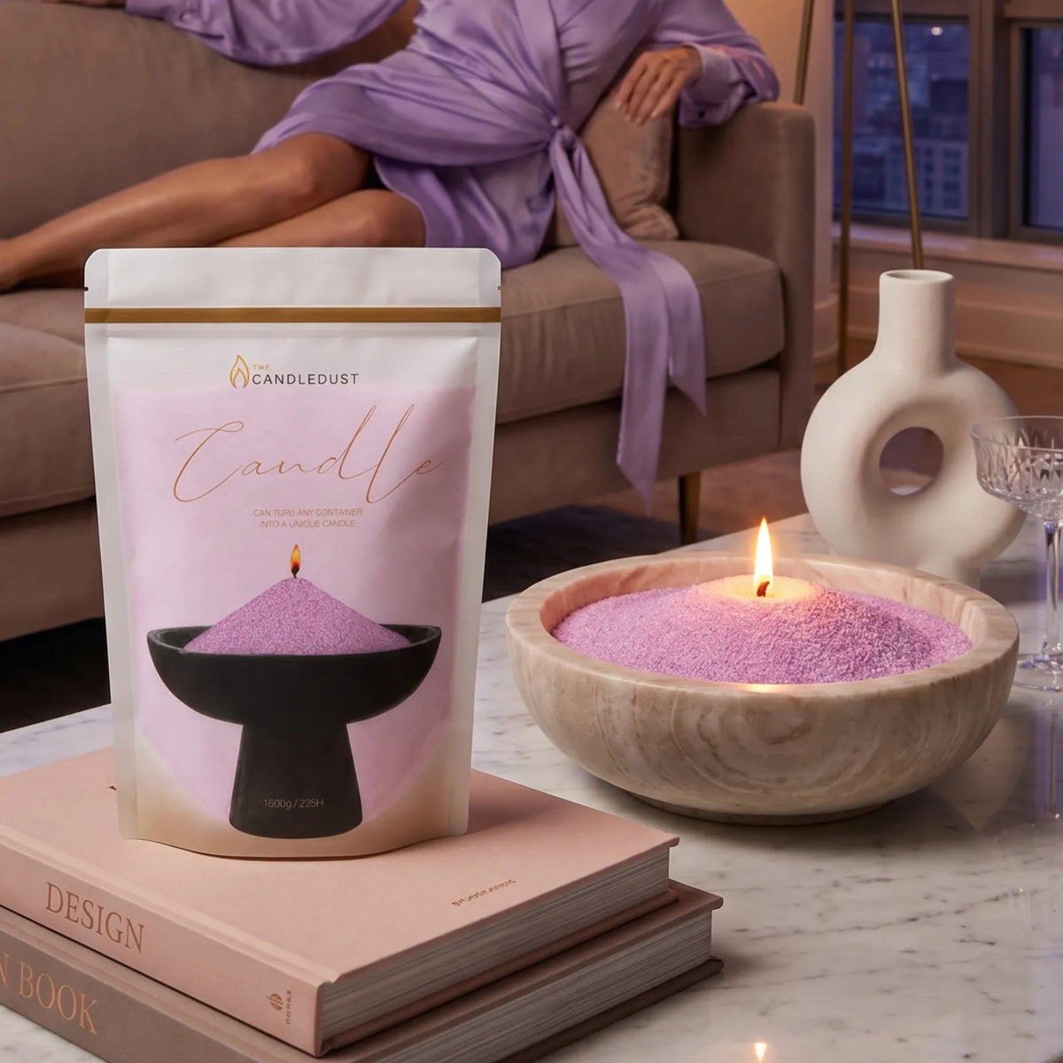 Lilac Unscented Candle Sand Refill, 1kg