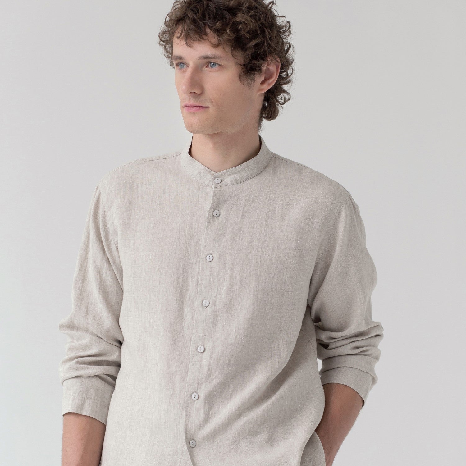 Ensemble loungewear en lin Currant Linen Tales coloris chiné, vue alternative