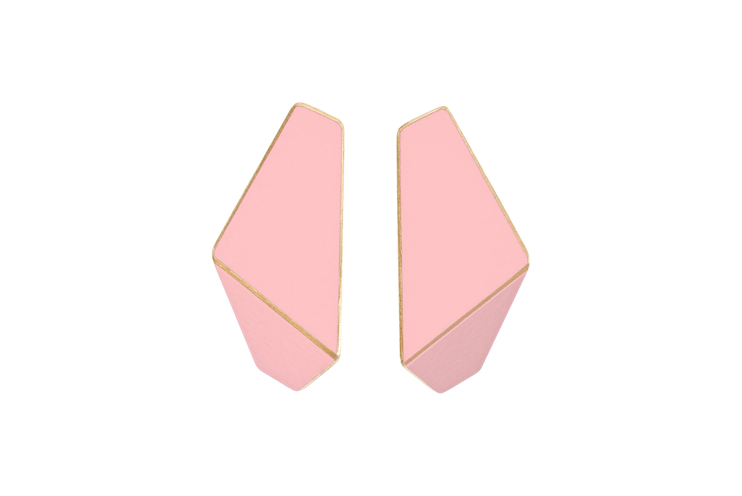 Boucles d'oreilles fines pliées modèle Folded Slim, vue finale
