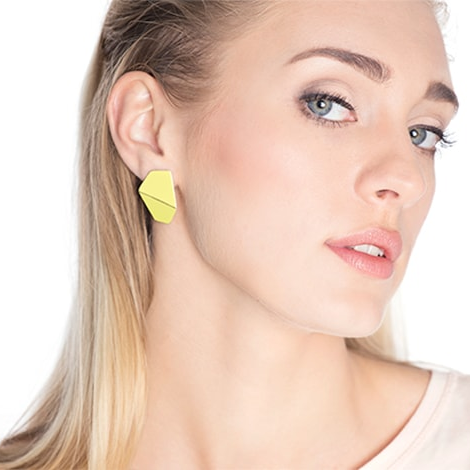 Boucles d'oreilles en laiton thermolaqué Folded Wide