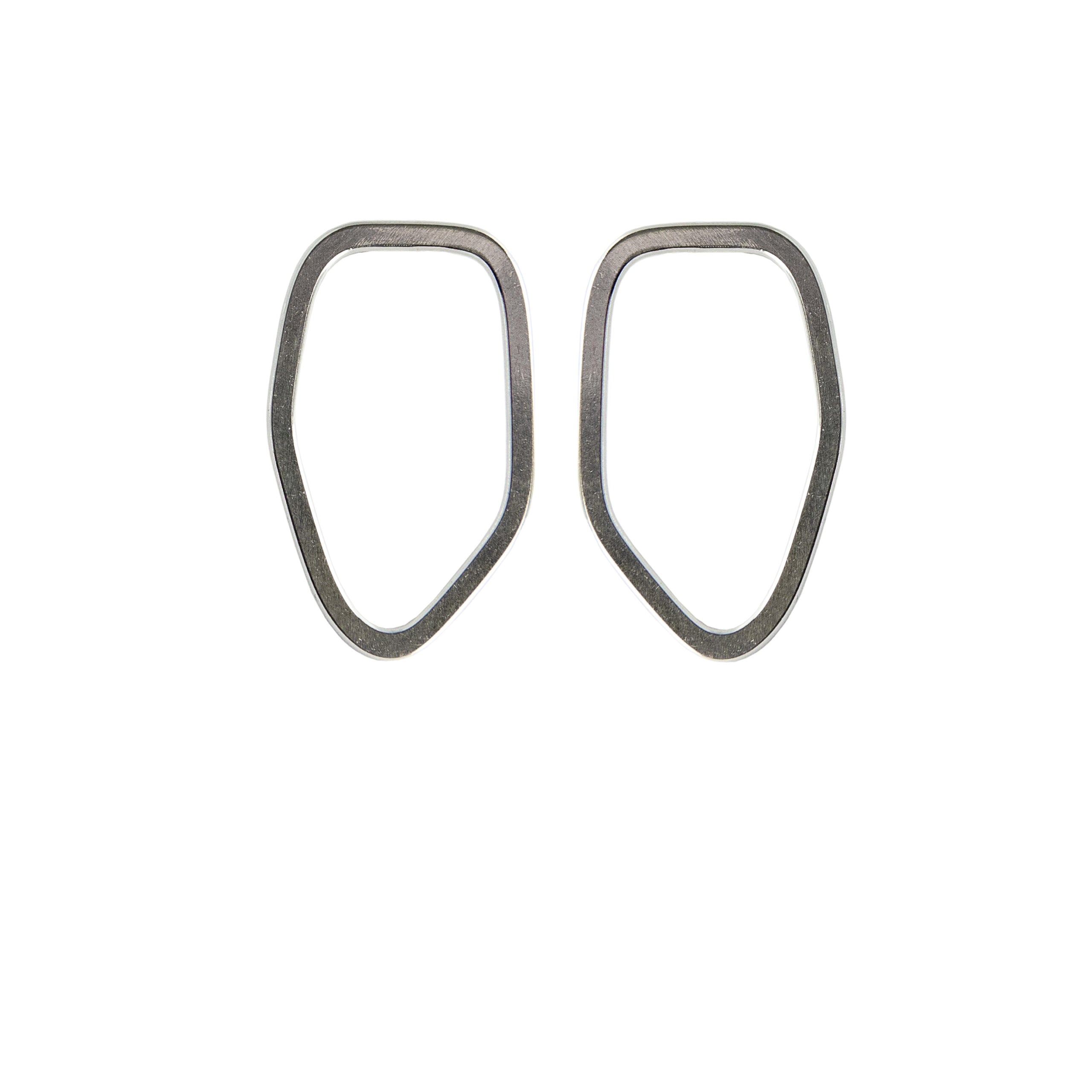 Boucles d'oreilles argentées modèle Frames, vue alternative