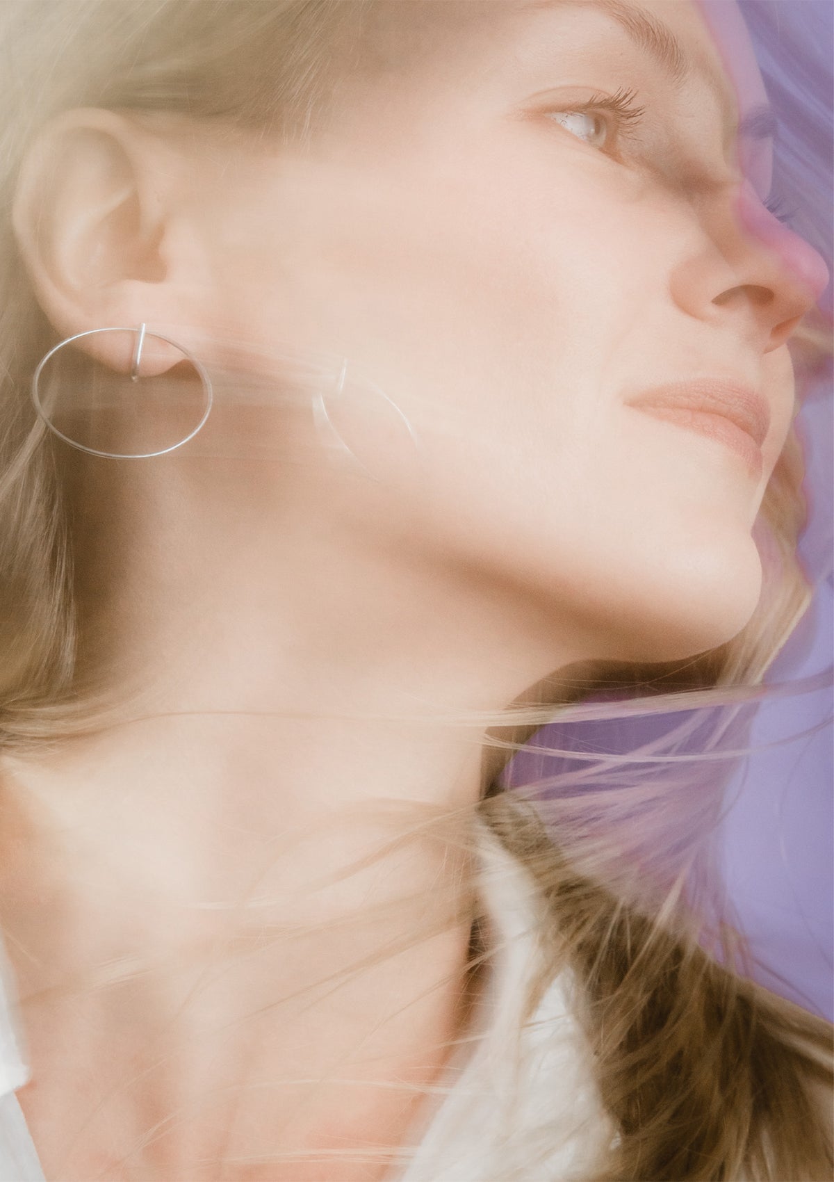 Boucles d'oreilles modèle LAYERS x1 grande taille en métal, vue finale