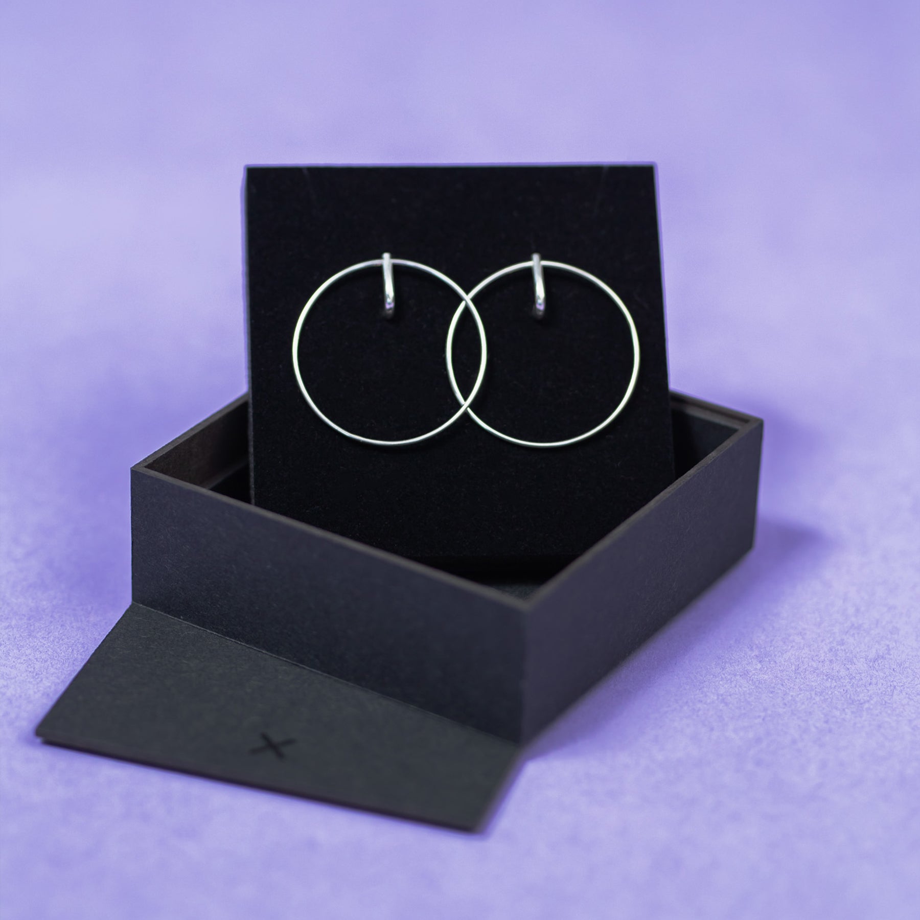 Boucles d'oreilles modèle LAYERS x2 en métal, vue alternative