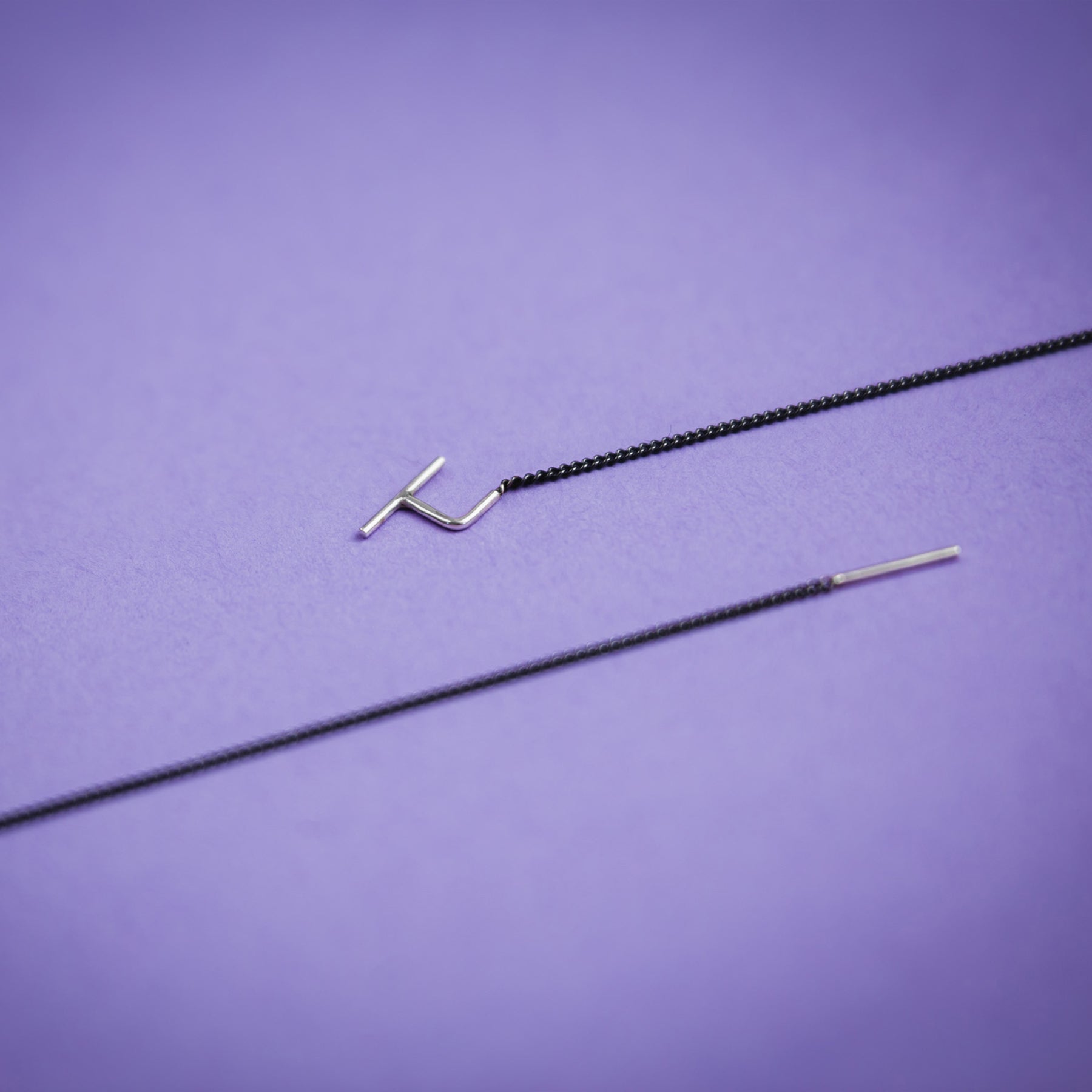 Boucles d'oreilles modèle SWING 2 en métal, vue produit