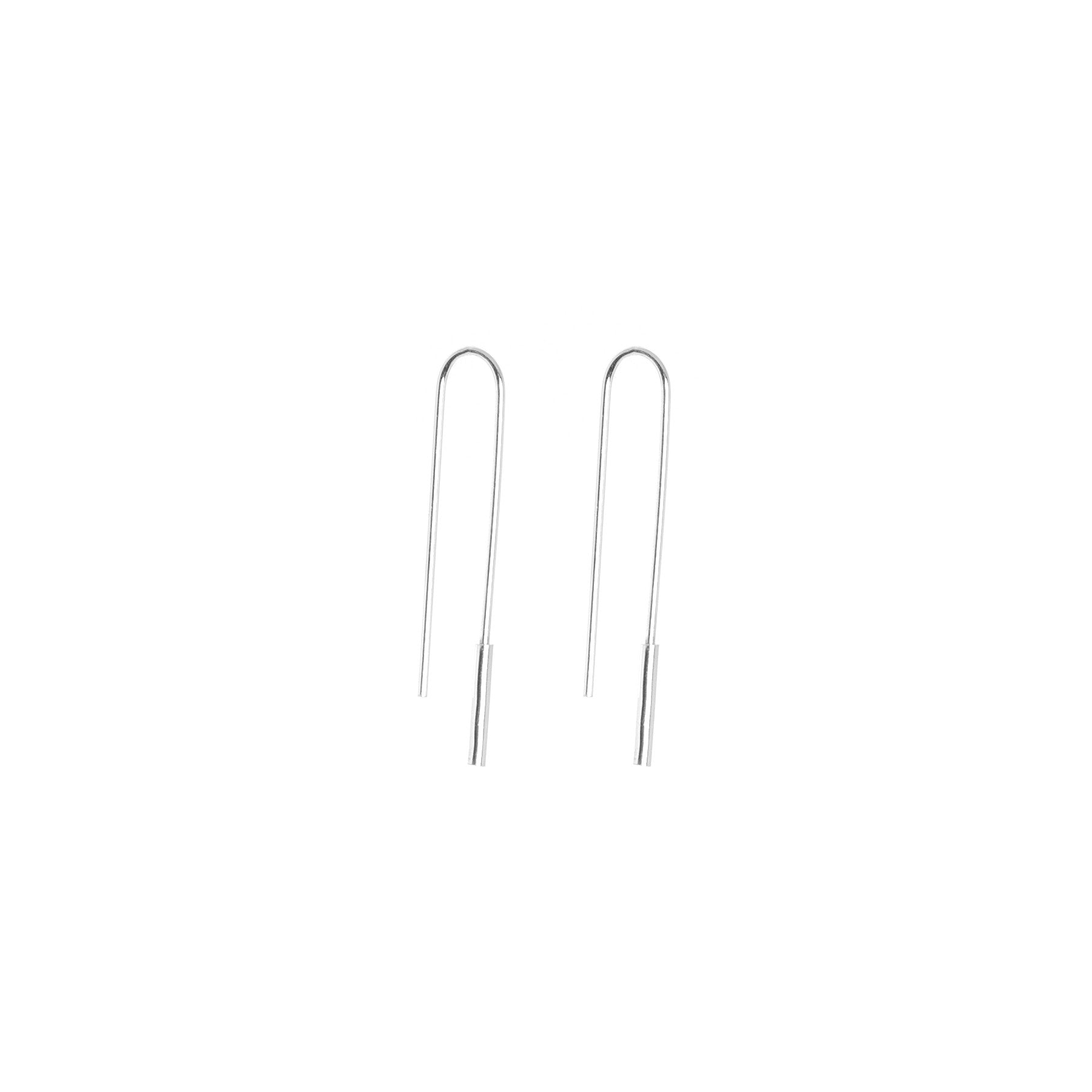 Boucles d'oreilles modèle U en métal, vue produit