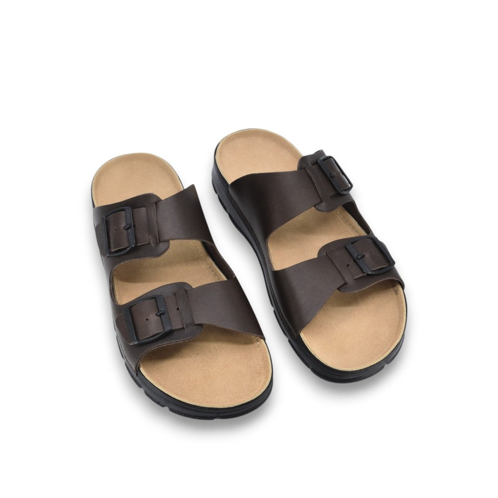 Sandales Märt en cuir marron foncé, vue de côté