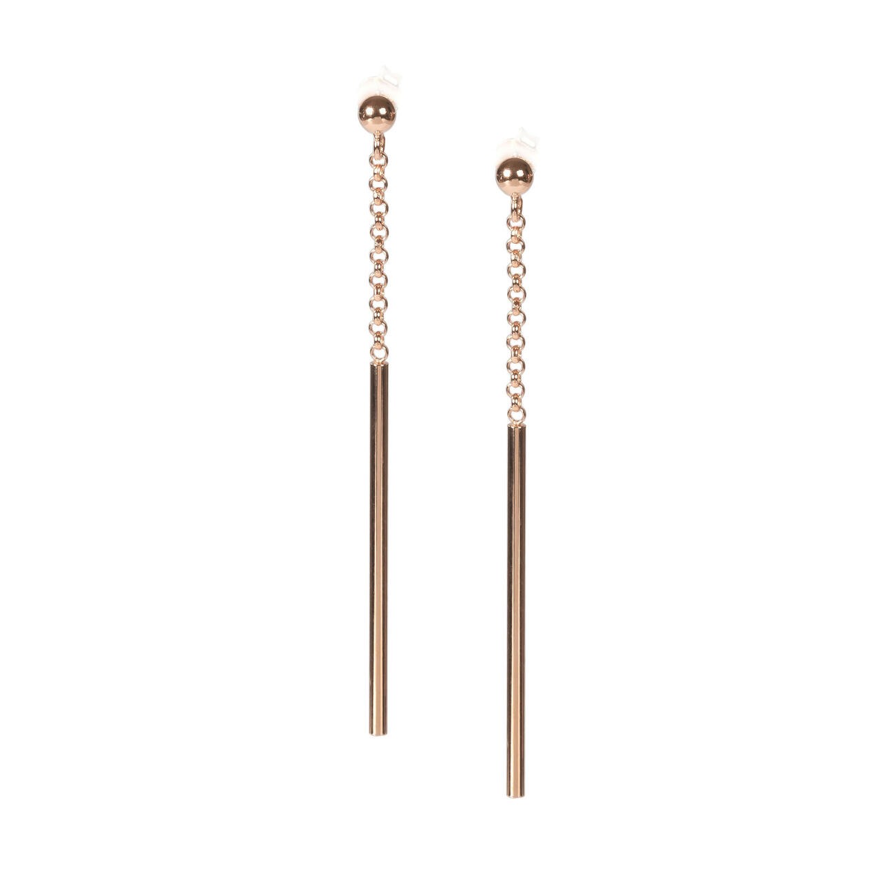 Boucles d'oreilles myamoon modèle Dots Fixed or rose et argent, vue produit