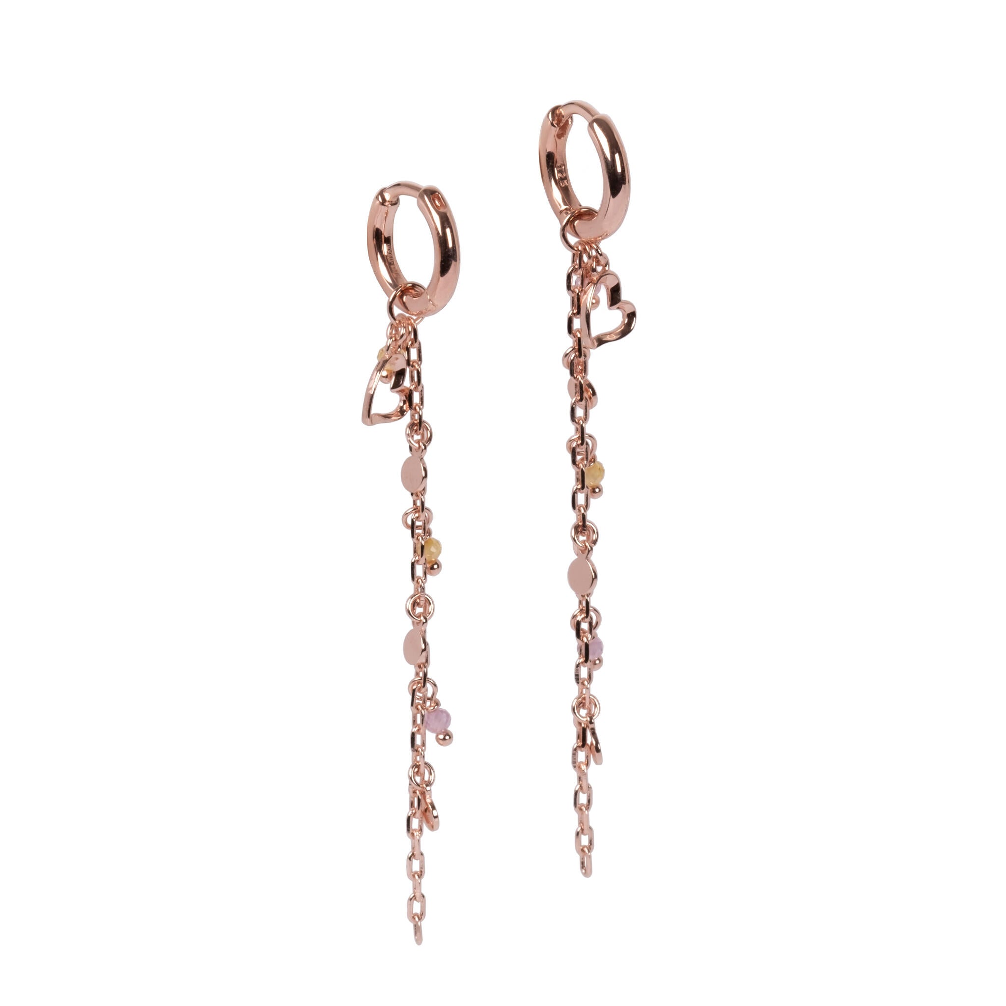 Boucles d'oreilles myamoon modèle Helena cœur or, vue produit
